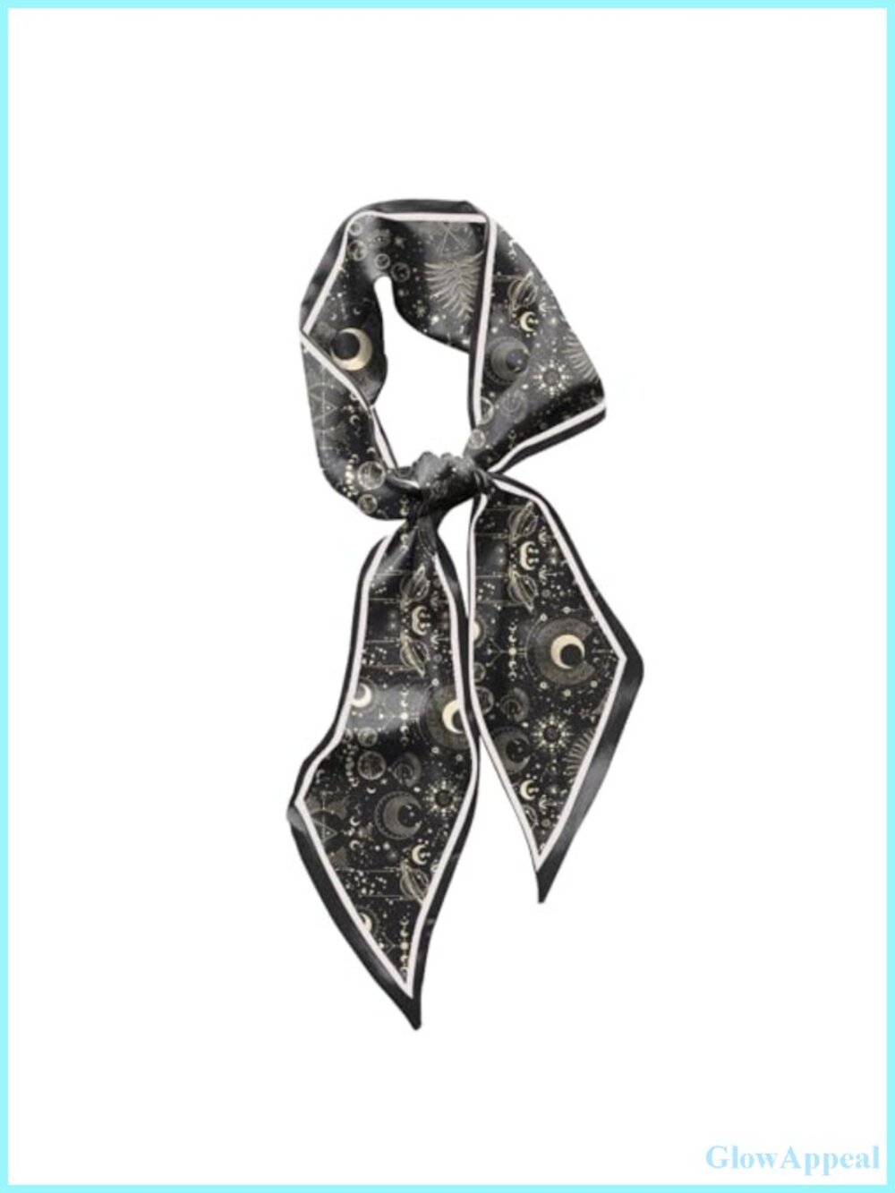 Silk Feeling Satin Scarf for Hair Neck Handbag Women Long Cute Decoration